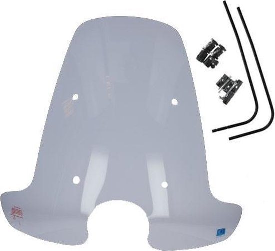 Windscherm hoog + bevestigingsset (made in EU) Peugeot Django 65cm smoke