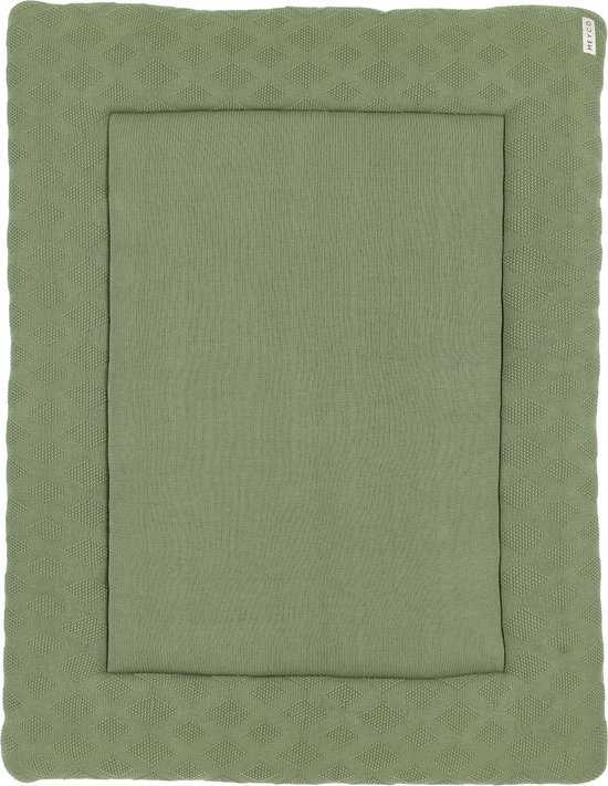 Meyco Baby Diamond boxkleed - biologisch - forest green - 77x97cm