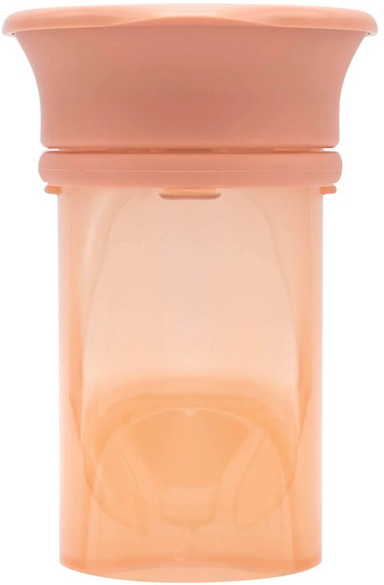 Difrax 360°beker Drinkbeker - 250 ml - 9+ Maanden - Oranje - 1 stuk