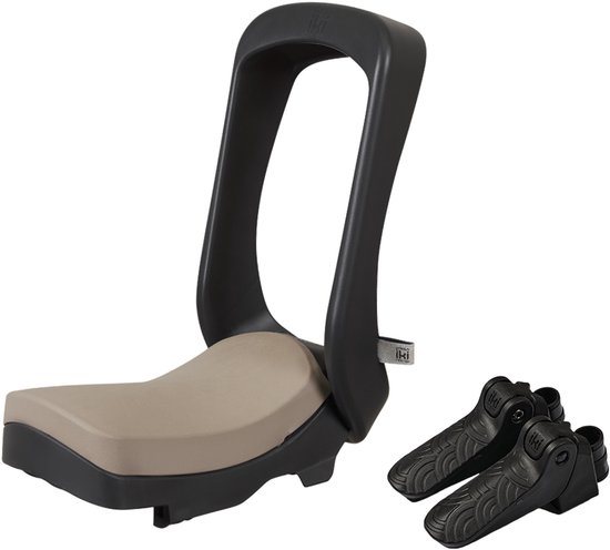 Urban Iki Fietsstoeltje Junior - Bincho Black/Inaho Beige - Zonder Montagekader