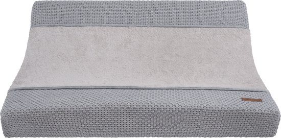 Baby's Only Gebreide baby aankleedkussenhoes - Waskussenhoes - Overtrek verzorgingskussen Flavor - Grijs - 45x70 cm