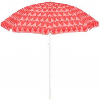 Mica Decorations Heart Strandparasol - H180 x Ø160 cm - Roze