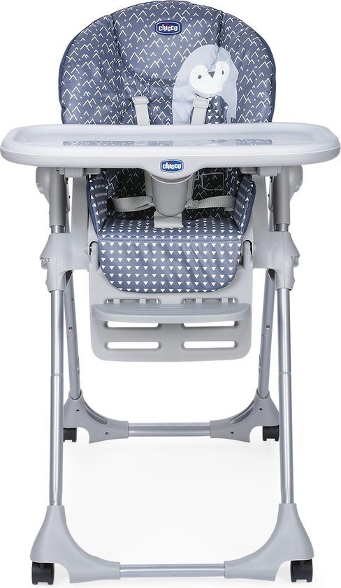Chicco Polly Easy Kinderstoel - Inklapbare baby eetstoel - Met stoelverkleiner - Hoogte verstelbaar - Pinguin