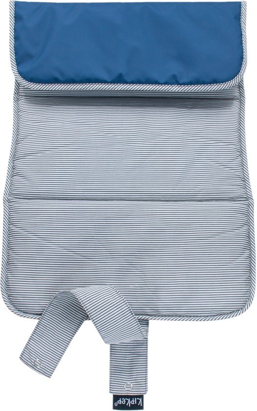 KipKep Napper wasbaar Verschoonmatje - Denim Blue, blauw - verschoningsmatje baby - dubbelzijdig - gecoat - rPET