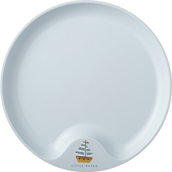 Mepal Mio kinderbord Little Dutch - Magnetronbestendig - Met greep - Kinderservies - Sailors Bay