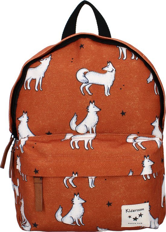Kidzroom Wondering Wild Rugzak Jongen - Rugtas Kind - 2 t/m 6 jaar - Cognac - Vos