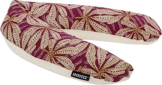 Snoozzz Zwangerschapskussen Zijslaapkussen Lichaamskussen - 185 cm - microparel vulling - luxe draagtas - wasbare hoes - Amarant