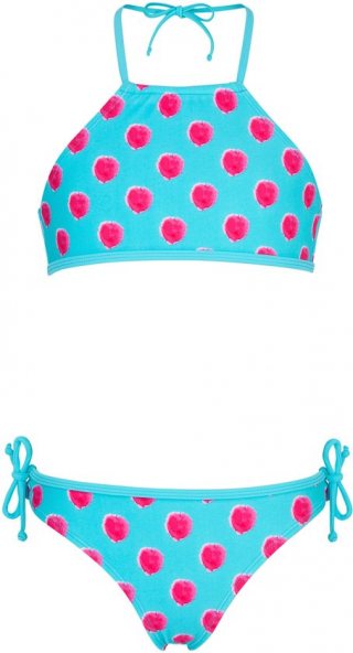 Snapper Rock UV bikini Kinderen Frambozen - Blauw - Maat 98-104