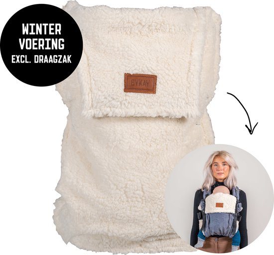 ByKay - Winter voering - in je draagzak - Teddy Inlay - Ecru