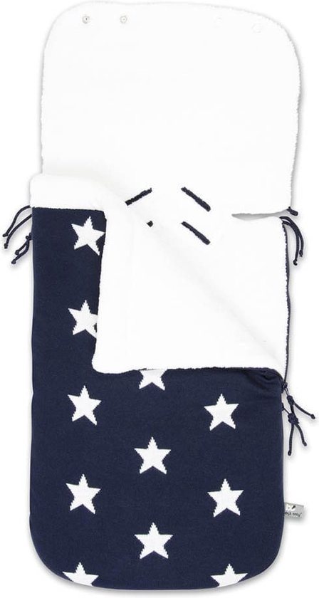 Baby's Only Voetenzak autostoel 0+ Star - Marine/Wit - Geschikt voor drie- en vijfpuntsgordel
