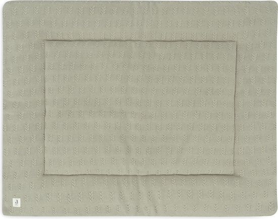 Jollein - Boxkleed 75x95cm - Speelkleed Baby - Grain Knit - Olive Green