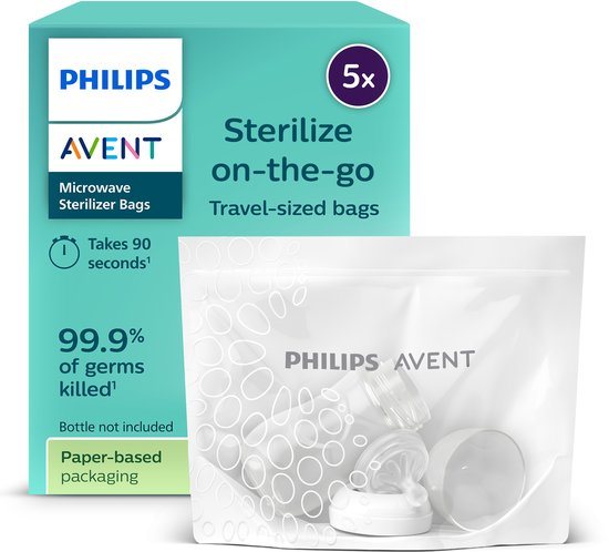 Philips Avent - Magnetron Sterilisatiezakjes - Snel Steriliseren - 5 stuks - SCF297/05
