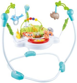 Eco Toys Baby Jumper - Baby Bouncer - Activiteiten Jumper Baby - Activity Center - Speelgoed Stoel - Woods Blauw