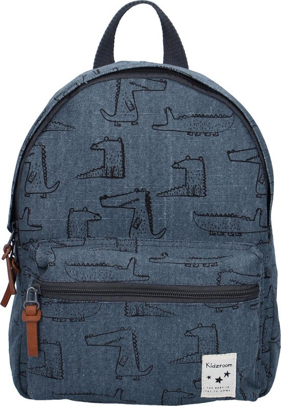 Kidzroom Paris Animal Academy Rugzak - Rugtas - Blauw - Krokodil - 5.7L