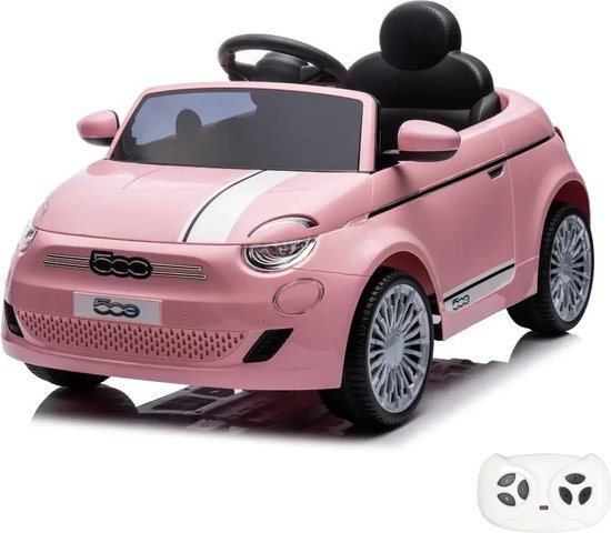Fiat 500e - Elektrische Kinderauto - 12V accu - 1 tot 5 jaar - Roze