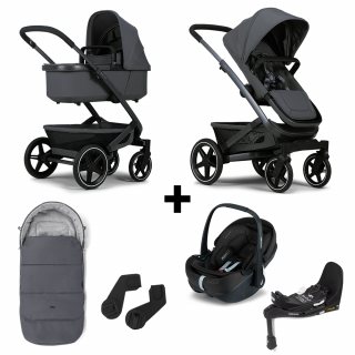 Kinderwagen Joolz Geo³ Stone Grey + Autostoel Joolz x Maxi-Cosi, Slide Tech Base&Accessoires