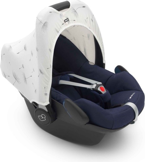 Dooky Hoody voor Autostoel 0+ - Dandelion – Universele Zonnekap met UPF40+ UV-Bescherming – Comfortabel, Wasbaar & Beschermt tegen Licht, Wind en Regen