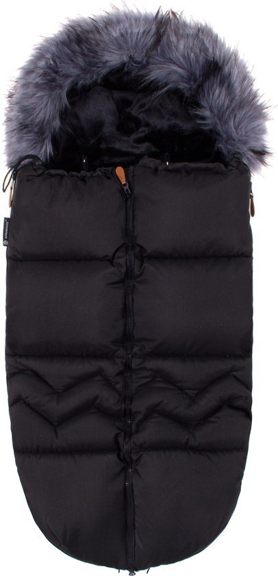 Springos Voetenzak | Voetenzak Buggy | Voetenzak Autostoel | Universeel | 90 cm | Zwart/Grijs