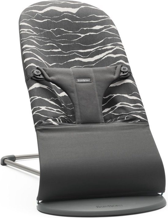 BabyBjörn Wipstoel Bliss - Cotton - Antraciet-landscape print - Ergonomisch - Verstelbaar - Inklapbaar