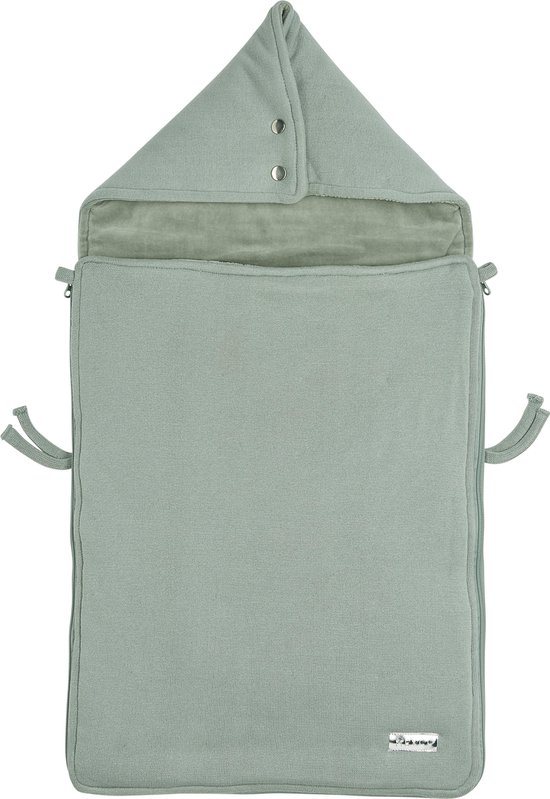 Meyco voetenzak Knit basic - Stone Green