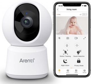 Arenti - Wifi Babyfoon - 4MP Camera voor binnen - Ultra HD Resolutie – Dual Band Wifi - Privacyfunctie - Nachtzicht - Bébé