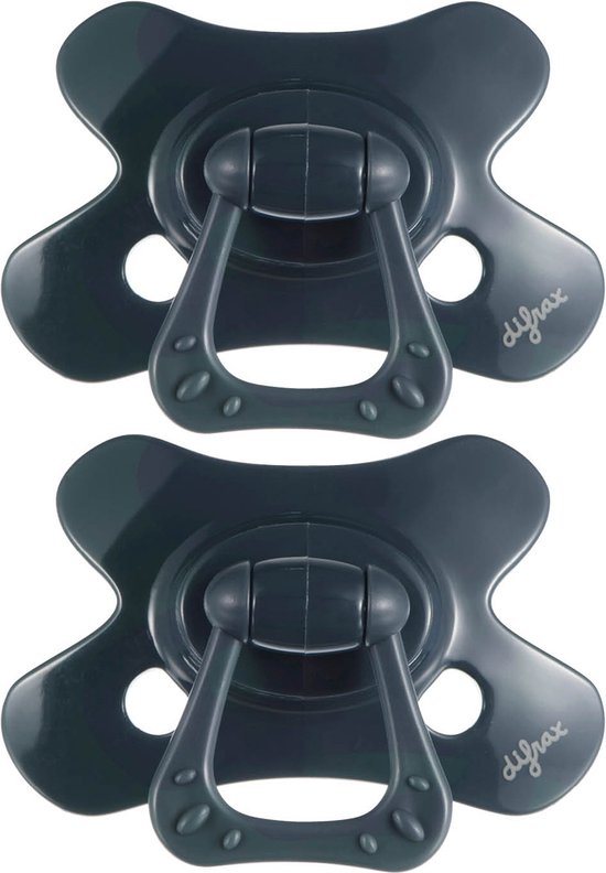 Difrax Natural Fopspeen - 12 tot 18 Maanden - Donkerblauwe - 2 Stuks