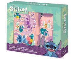 Disney Lilo & Stitch Broodtrommel en Drinkfles - Schoolset - Lunchset - Lunchtrommel en drinkfles/drinkbeker/bidon