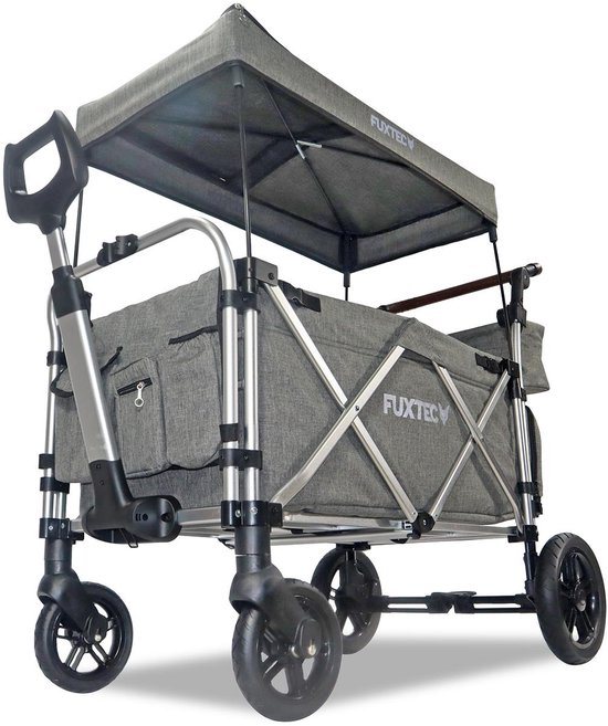 Opvouwbare tuintrolley Premium Grey - FUXTEC Super Cruiser Plus - draagvermogen 75 kg