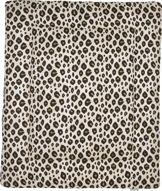 Meyco Baby Leopard boxkleed - sand melange - 80x100cm
