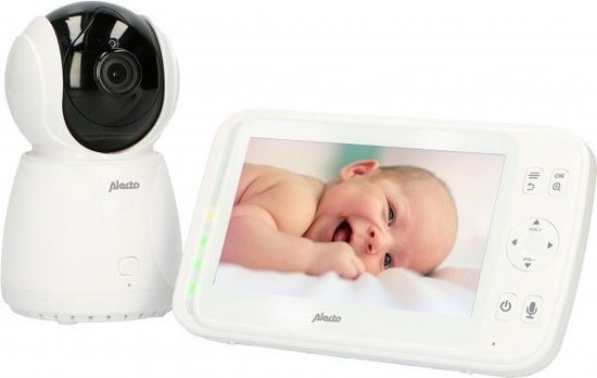 Alecto DVM-275 - Babyfoon met camera en 5" kleurenscherm, wit