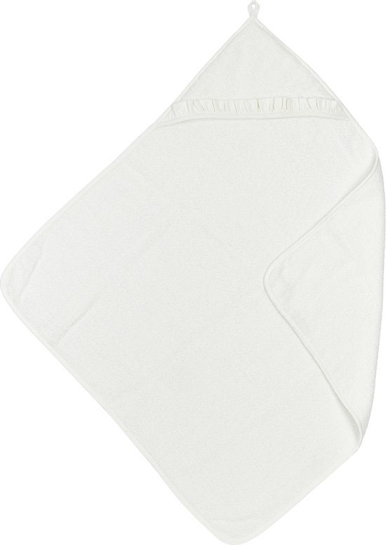 Meyco Baby Ruffle badcape - offwhite - 80x80cm