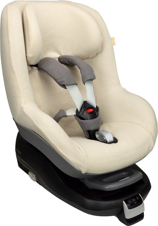 Autostoelhoes Geschikt voor Maxi Cosi Pearl - Maxi Cosi Hoes Groep 0-1 - Zacht Katoen - Perfecte Pasvorm - Beige wafel