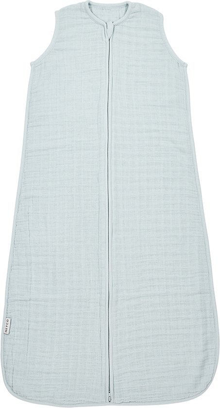 Meyco Baby Uni baby zomerslaapzak - pre-washed hydrofiel - grey blue - 60cm - 0.5 TOG