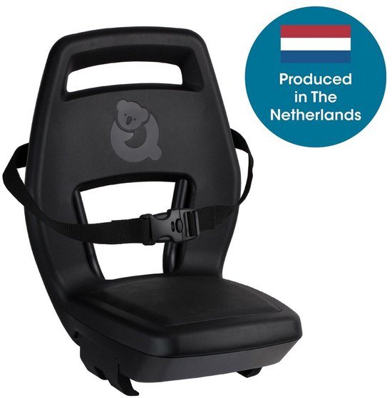 Qibbel Junior 6+ Fietsstoeltje Achter Bagagedrager bevestiging - Quick Connect - Longtail edition - Midnight Black - exclusief voetbeschermingsplaten en voetsteunen