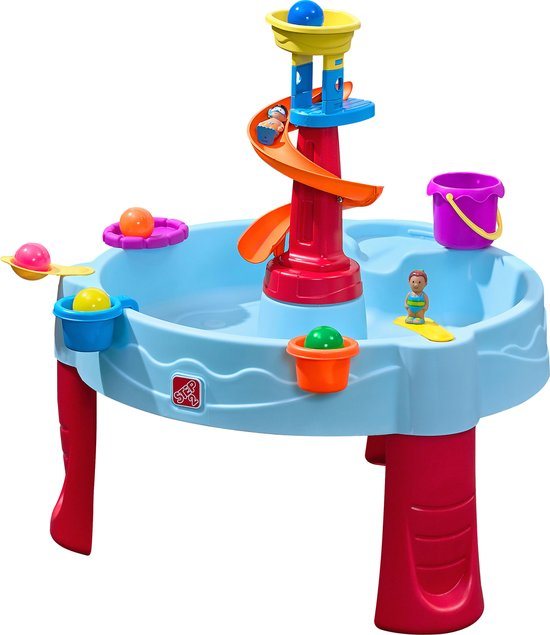 Step2 Spiral Slide Watertafel – Met 13-delige accessoireset - Waterspeelgoed voor kind - Activiteitentafel met water voor de tuin / buiten