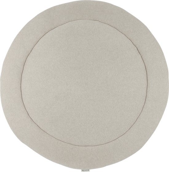 Meyco Baby Knit Basic boxkleed rond - sand melange - ⌀95cm