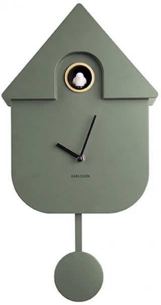 Karlsson Koekoeksklok Modern Cuckoo ABS - Jungle Groen - 41x8,5x21,5cm - Scandinavisch