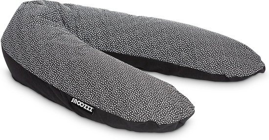 Snoozzz Voedingskussen Zwangerschapskussen Zijslaapkussen Premium kwaliteit - 185 cm - microparel vulling - luxe draagtas - zachte velours met katoen - Stilles