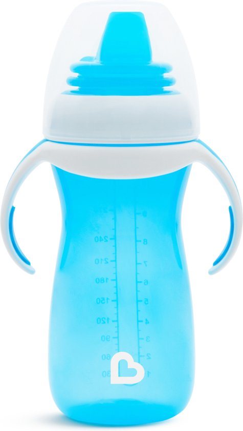 Munchkin Overgangsbeker - Gentle beker - Transition Cup - Anti-lek Beker voor Baby's – Vanaf 9 Maanden - 296ml – Blauw - Munchkin Drinkbeker
