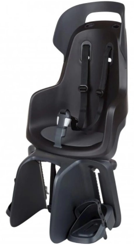 Kinderzitje achter Bobike Go Maxi met dragerbevestiging - urban black