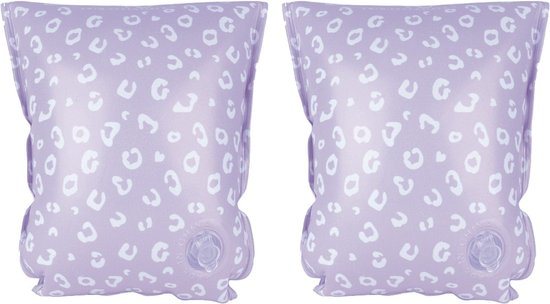 Swim Essentials | Lila Panterprint Zwembandjes 0-2 jaar