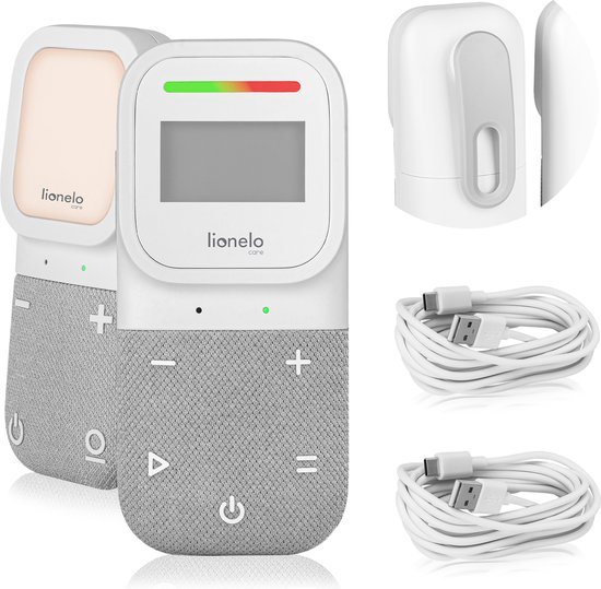Lionelo Babyline 2.3 Digitale Babyfoon met Display - Tweerichtingscommunicatie - Temperatuur- en Vochtigheidssensoren - Slaapliedjes en Witte Ruis - Bereik tot 400m