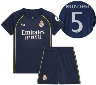 Real Madrid Voetbaltenue Bellingham Uit - 2025-2026 - Voetbaltenue Kinderen - Shirt en Broekje - Jongens en Meisjes --116