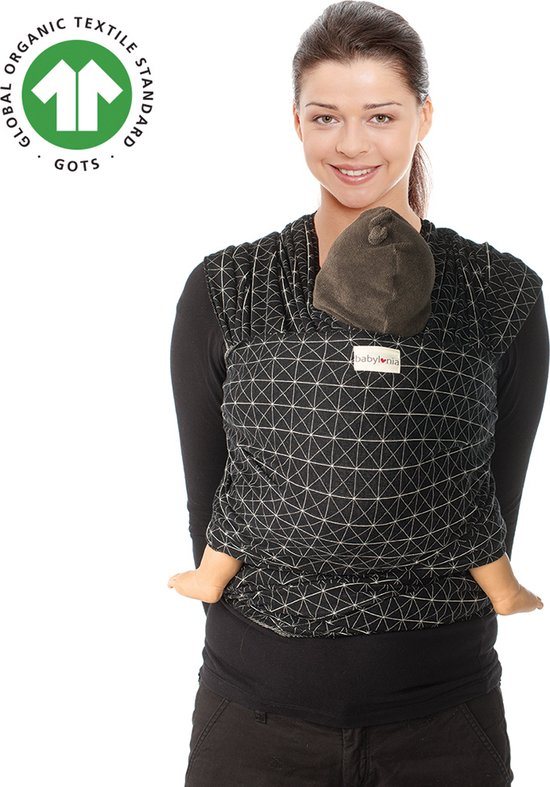 Babylonia TRICOT SLEN DESIGN Draagdoek Baby - 500 cm - Black Diamond