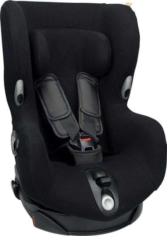 Autostoelhoes Geschikt voor Maxi Cosi Axiss - Maxi Cosi Hoes Groep 0-1 - Zacht Katoen - Perfecte Pasvorm - Zwart wafel