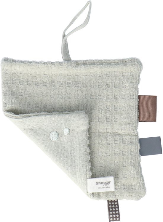 Baby Speendoekje 15 x 15cm - Knuffeldoekje 100% biologisch katoen - Comfortdoekje Mystic Mint - Groen - Snoozebaby