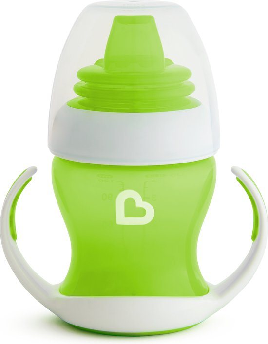 Munchkin Overgangsbeker - Gentle beker - Transition Cup - Anti-lek Beker voor Baby's – Vanaf 4 Maanden - 118ml - Groen - Munchkin Drinkbeker