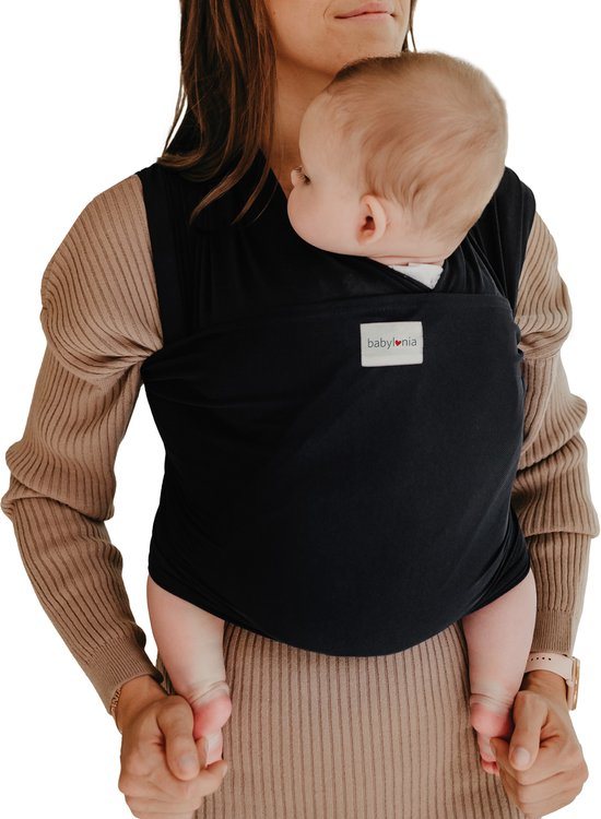 Babylonia TRICOT SLEN COOL Draagdoek Baby - 500 cm - Black