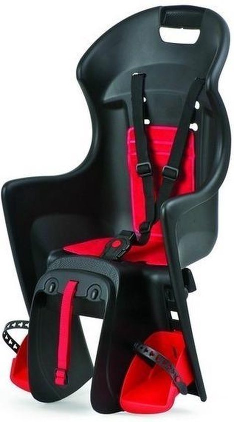 Kinderzitje Achter Polisport Boodie Zwart/Rood (Dragermontage)