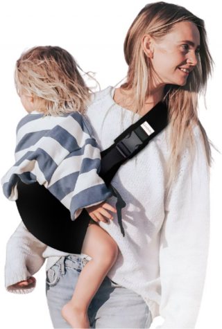 Kindelis® – Baby Draagzak – Draagdoek – Kinderdrager – Draagzakken – Draagzak Peuter – Comfortabele Buik- en Rugdrager – Ademend & Veilig – voor Baby's en Peuters tot 15kg – Baby Spullen – Zwart